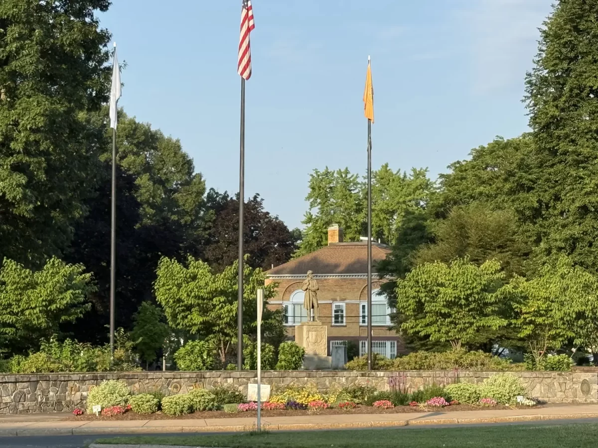 Manchester CT Vietnam Veterans Memorial Garden maintained by the Manchester Garden Club