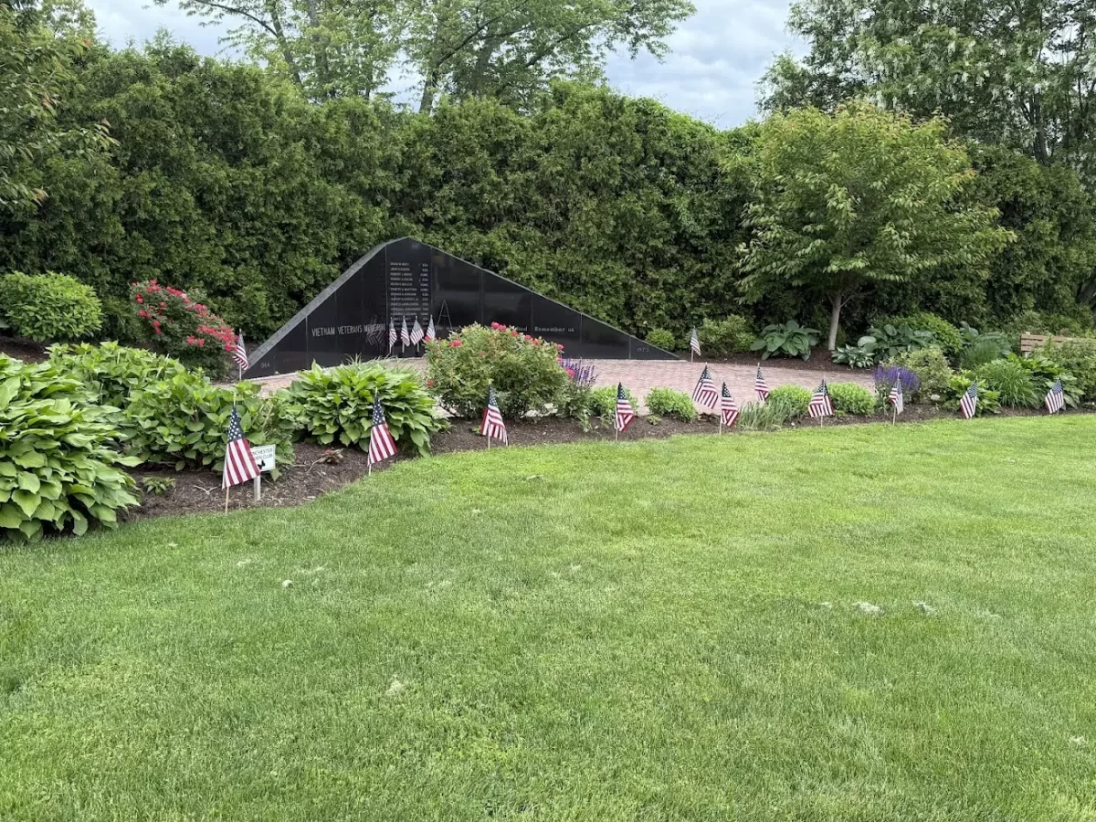 Manchester CT Vietnam Veterans Memorial Garden maintained by the Manchester Garden Club